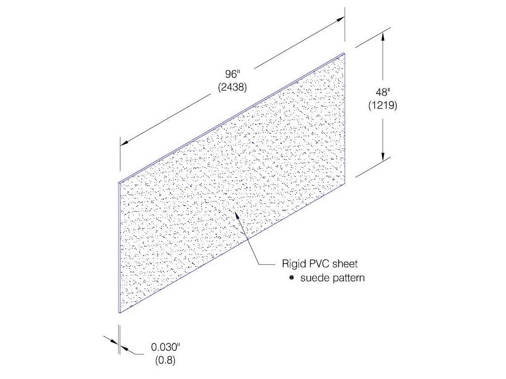 WCS-30 Suede Rigid PVC Wall Covering (.030-inch)-Specifications