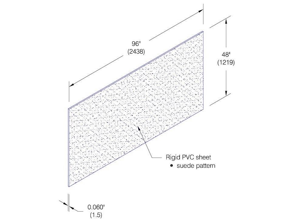 WCS-60 Suede Rigid PVC Wall Covering (.060-inch)-Specifications