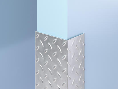 CGSD-50-EW Stainless Steel Diamond Plate End Wall Guard