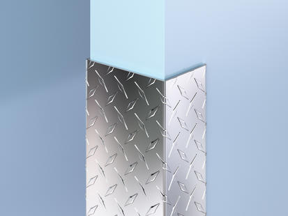 CGAD-50-EW Aluminum Diamond Plate End Wall Guard