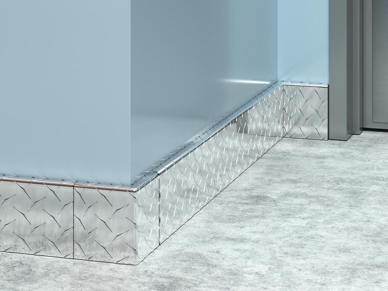 Aluminum Diamond Plate Baseboard