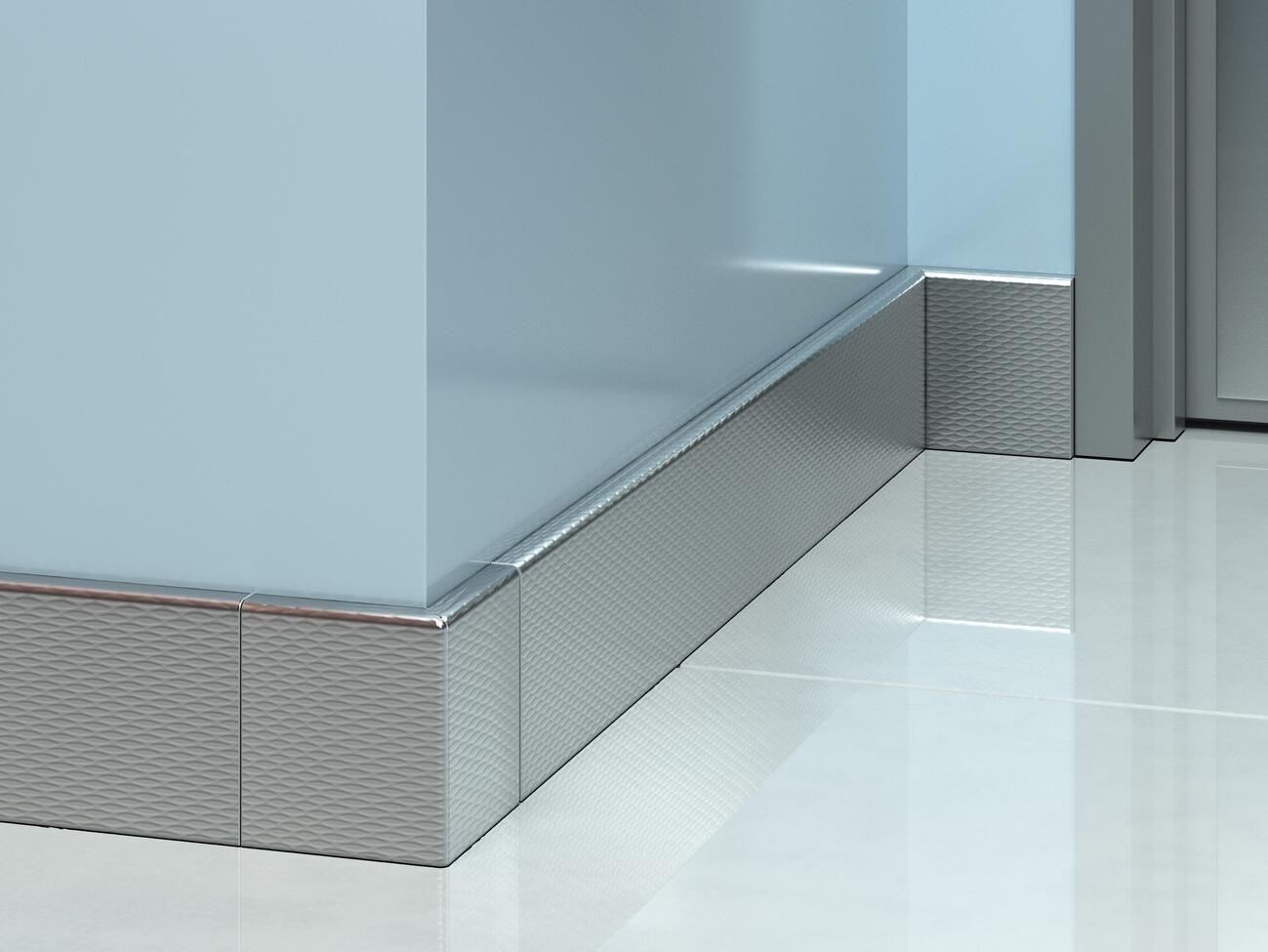 Patterned Stainless Steel Baseboard