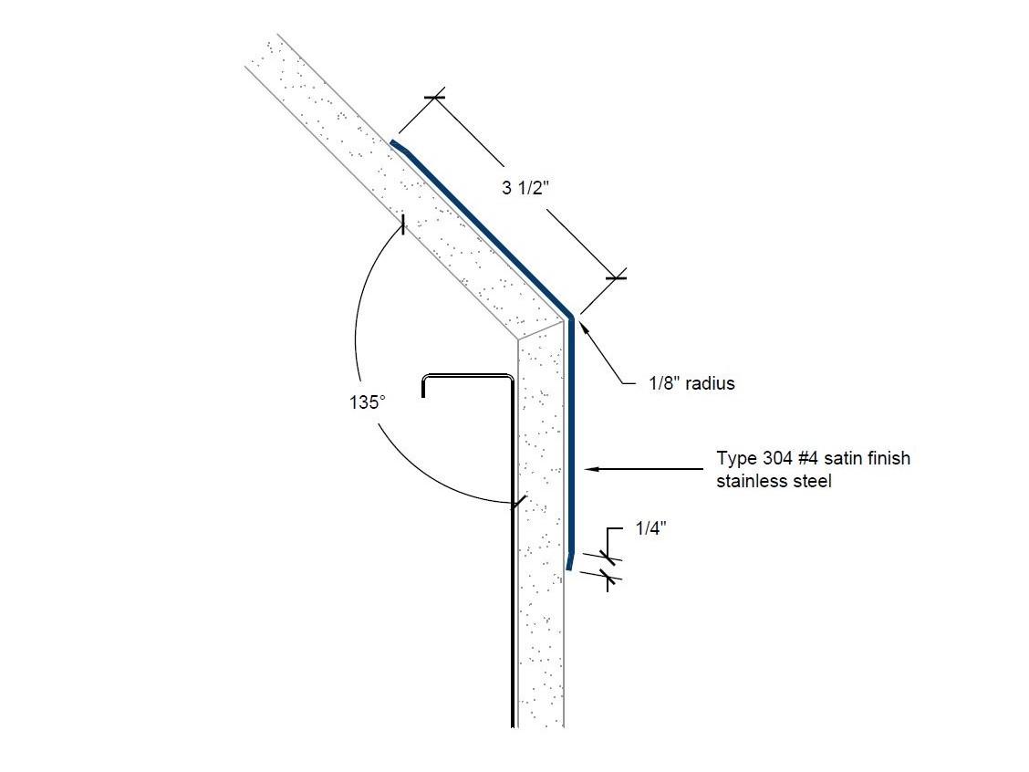 CG-60 | 3 1/2-inch wing; 135-deg; 1/8-inch radius-Specifications