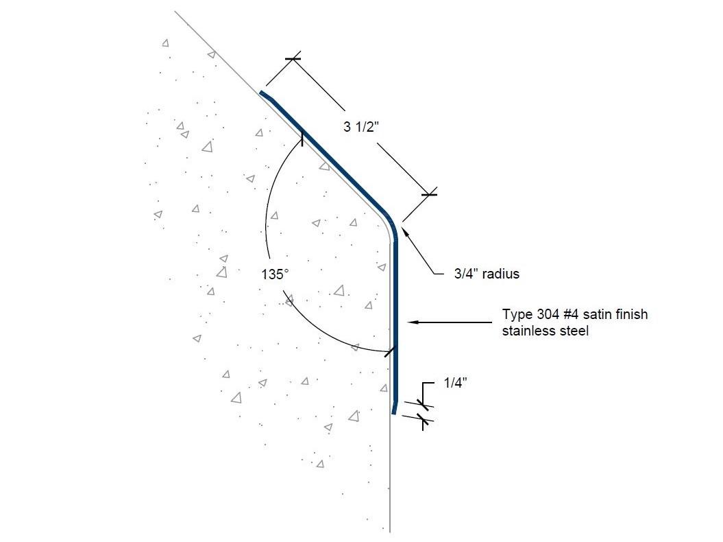 CG-65 | 3 1/2-inch wing; 135-deg; 3/4-inch radius-Specifications