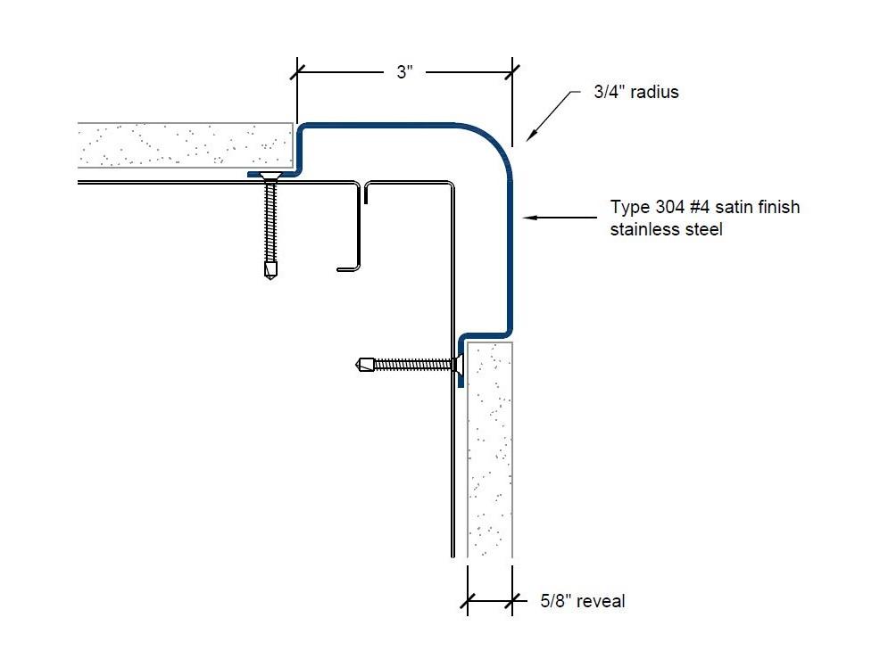 CG-305 | 3-inch wing; 90-deg; 3/4-inch radius-Specifications