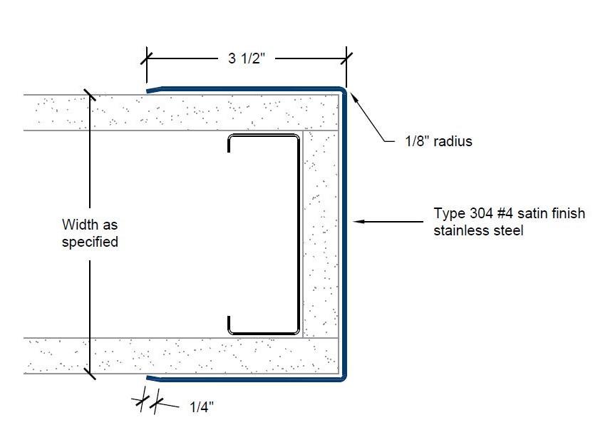 CG-50-EW | 3 1/2-inch wings; 1/8-inch radius-Specifications