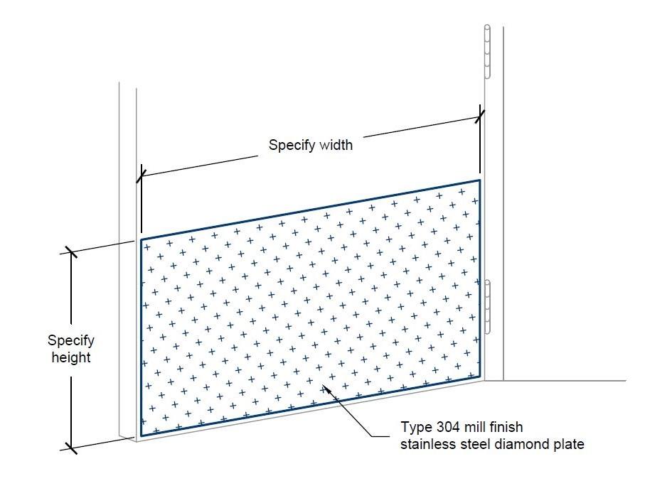 KPSD-16 Stainless Steel Diamond Plate Kick Plate-Specifications