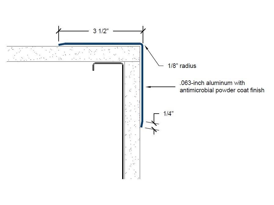 CGAM-50 | 3 1/2-inch wing; 90-deg; 1/8-inch radius-Specifications