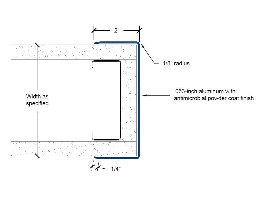 CGAM-51-EW | 2-inch wings; 1/8-inch radius-Specifications