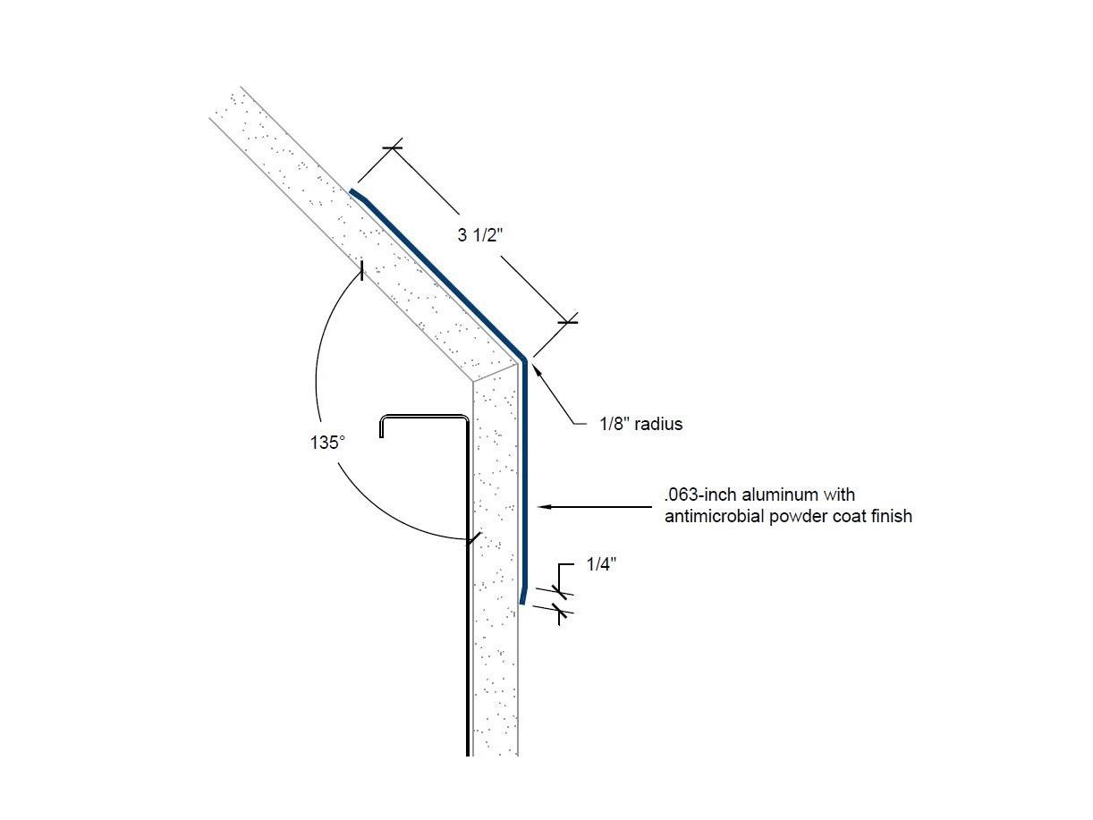 CGAM-60 | 3 1/2-inch wing; 135-deg; 1/8-inch radius-Specifications