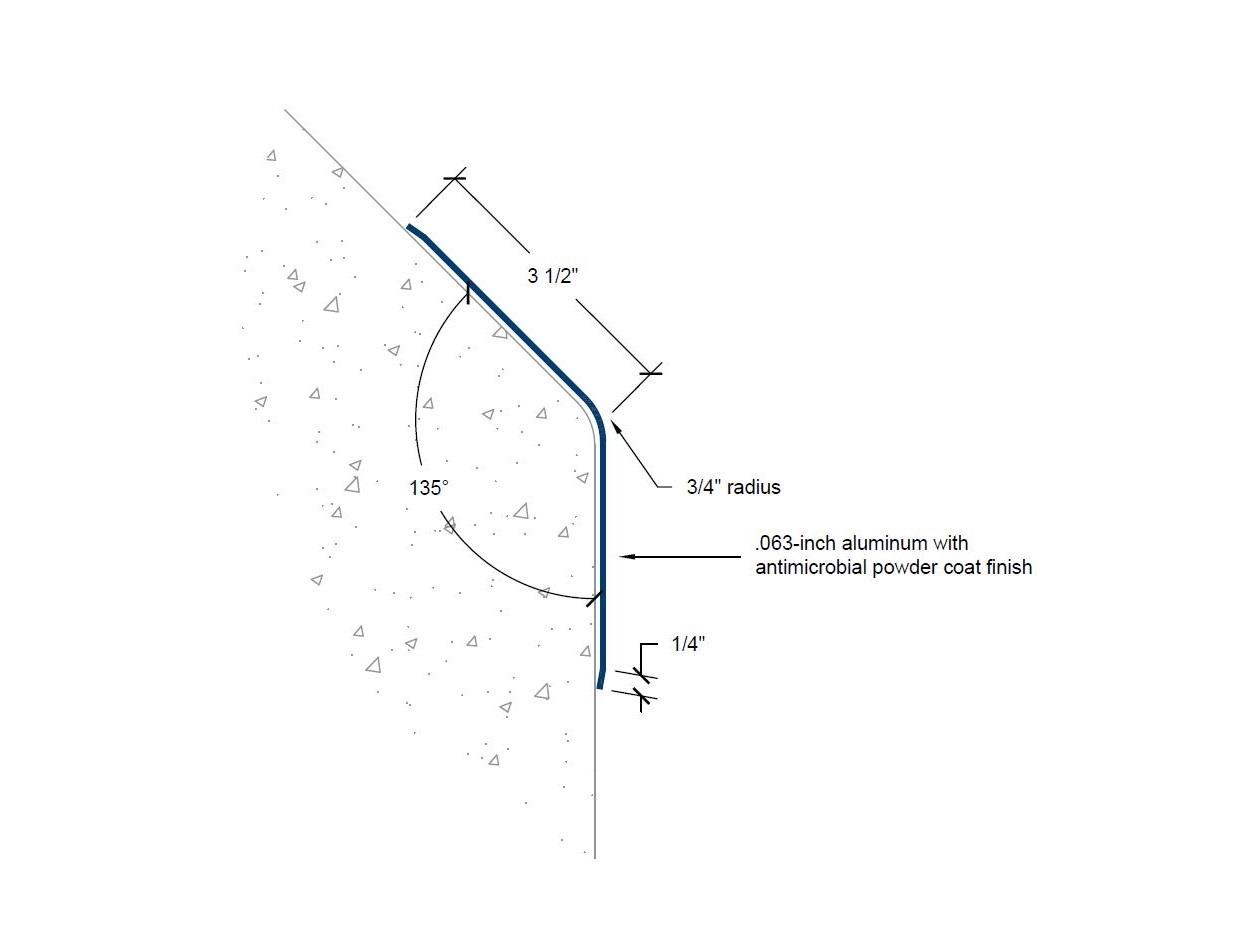 CGAM-65 | 3 1/2-inch wing; 135-deg; 3/4-inch radius-Specifications