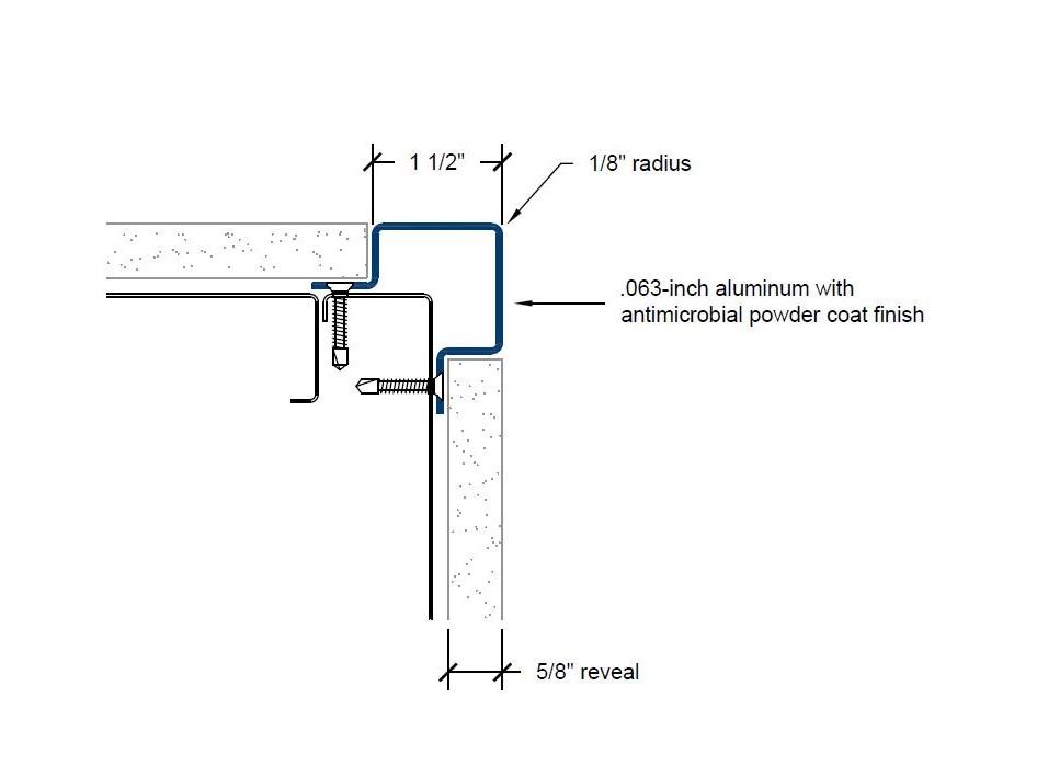 CGAM-150 | 1 1/2-inch wing; 90-deg; 1/8-inch radius-Specifications