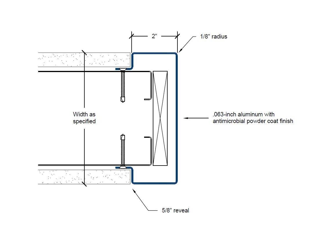 CGAM-200-EW | 2-inch wings; 1/8-inch radius-Specifications