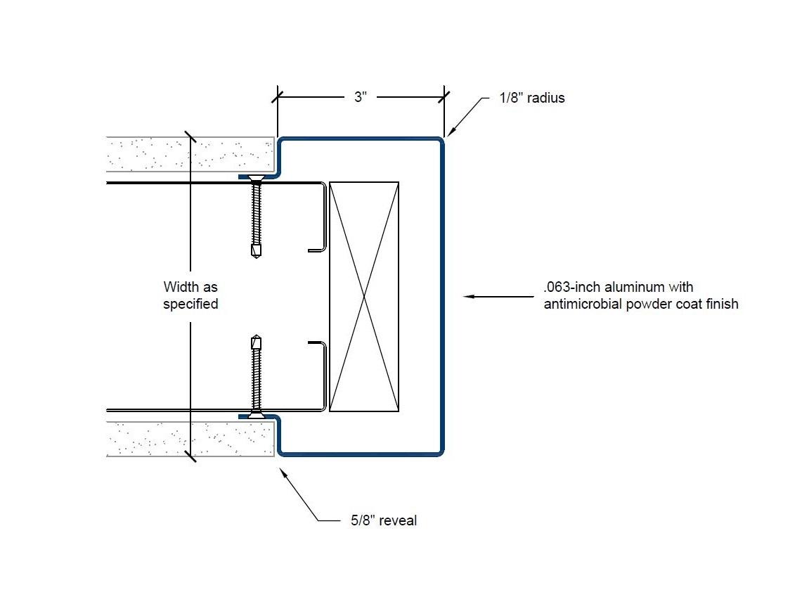 CGAM-300-EW | 3-inch wings; 1/8-inch radius-Specifications