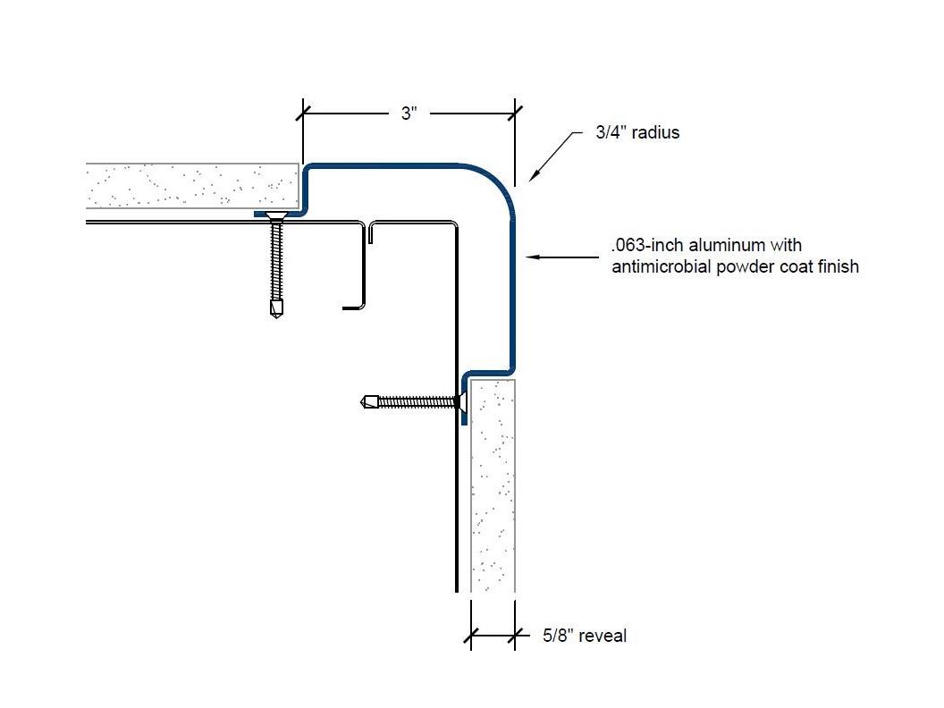 CGAM-305 | 3-inch wing; 90-deg; 3/4-inch radius-Specifications