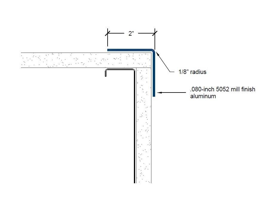 CG-401 | 2-inch wing; 90-deg; 1/8-inch radius-Specifications