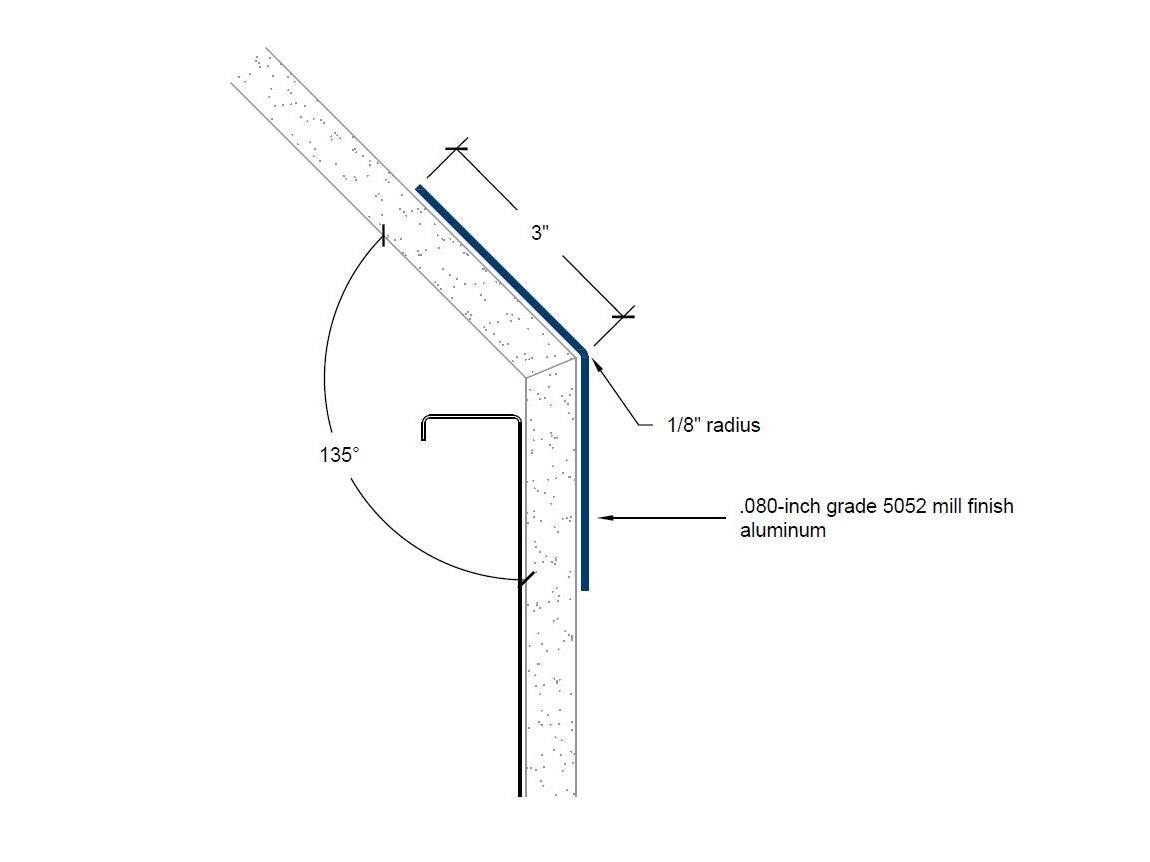 CG-405 | 3-inch wing; 135-deg; 1/8-inch radius-Specifications