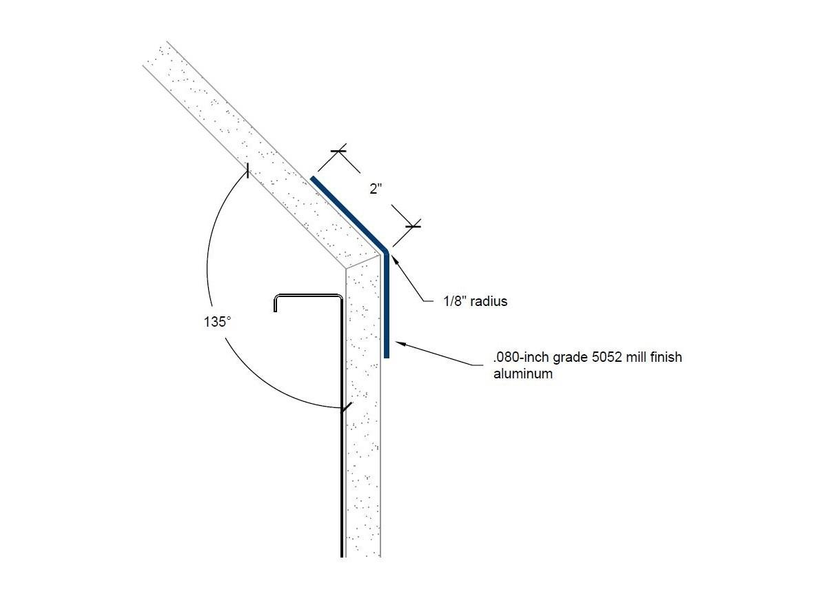 CG-404 | 2-inch wing; 135-deg; 1/8-inch radius-Specifications