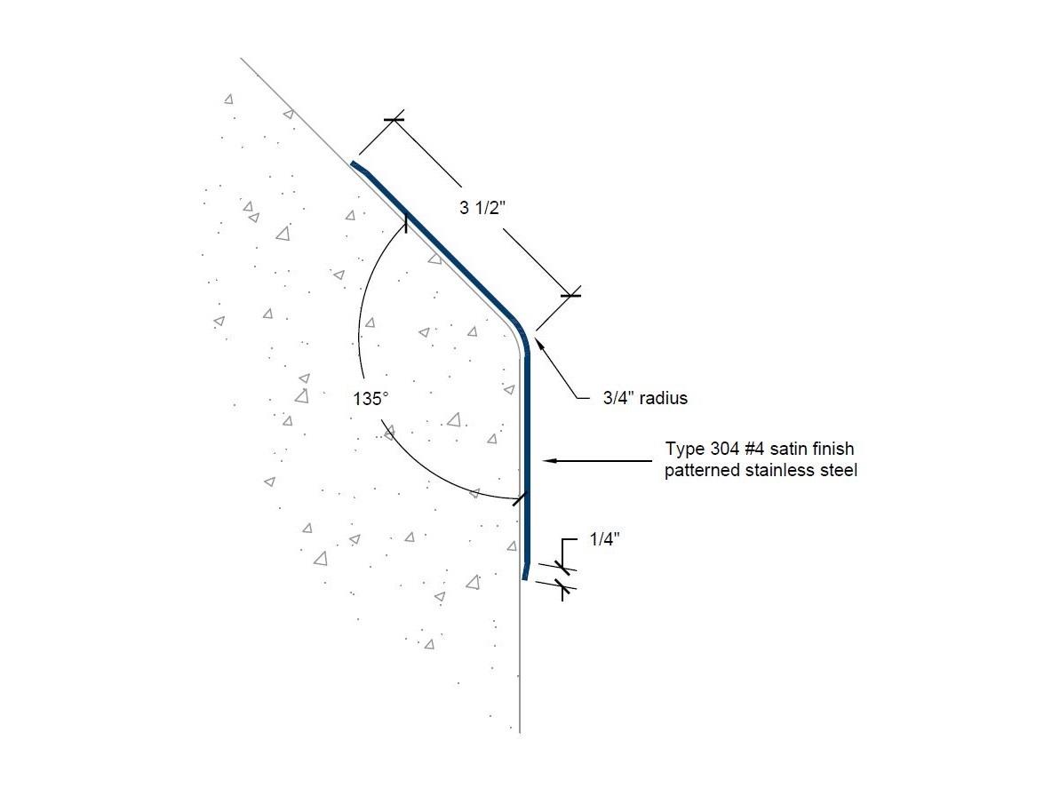 CGP-65 | 3 1/2-inch wing; 135-deg; 3/4-inch radius-Specifications