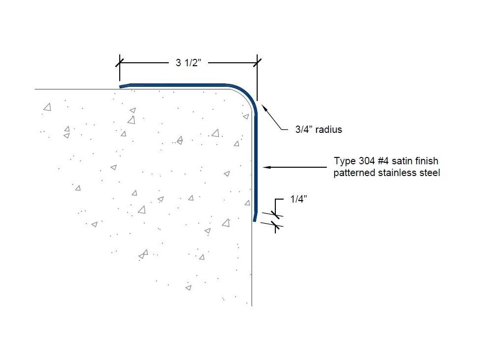 CGP-55 | 3 1/2-inch wing; 90-deg; 3/4-inch radius-Specifications