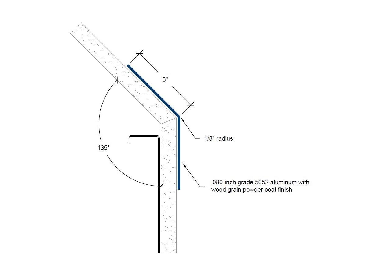 CGD-405 | 3-inch wing; 135-deg; 1/8-inch radius-Specifications