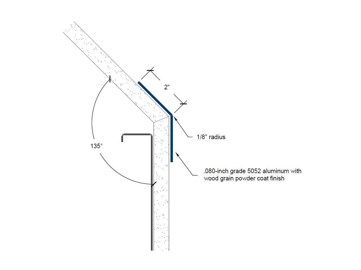 CGD-404 | 2-inch wing; 135-deg; 1/8-inch radius-Specifications