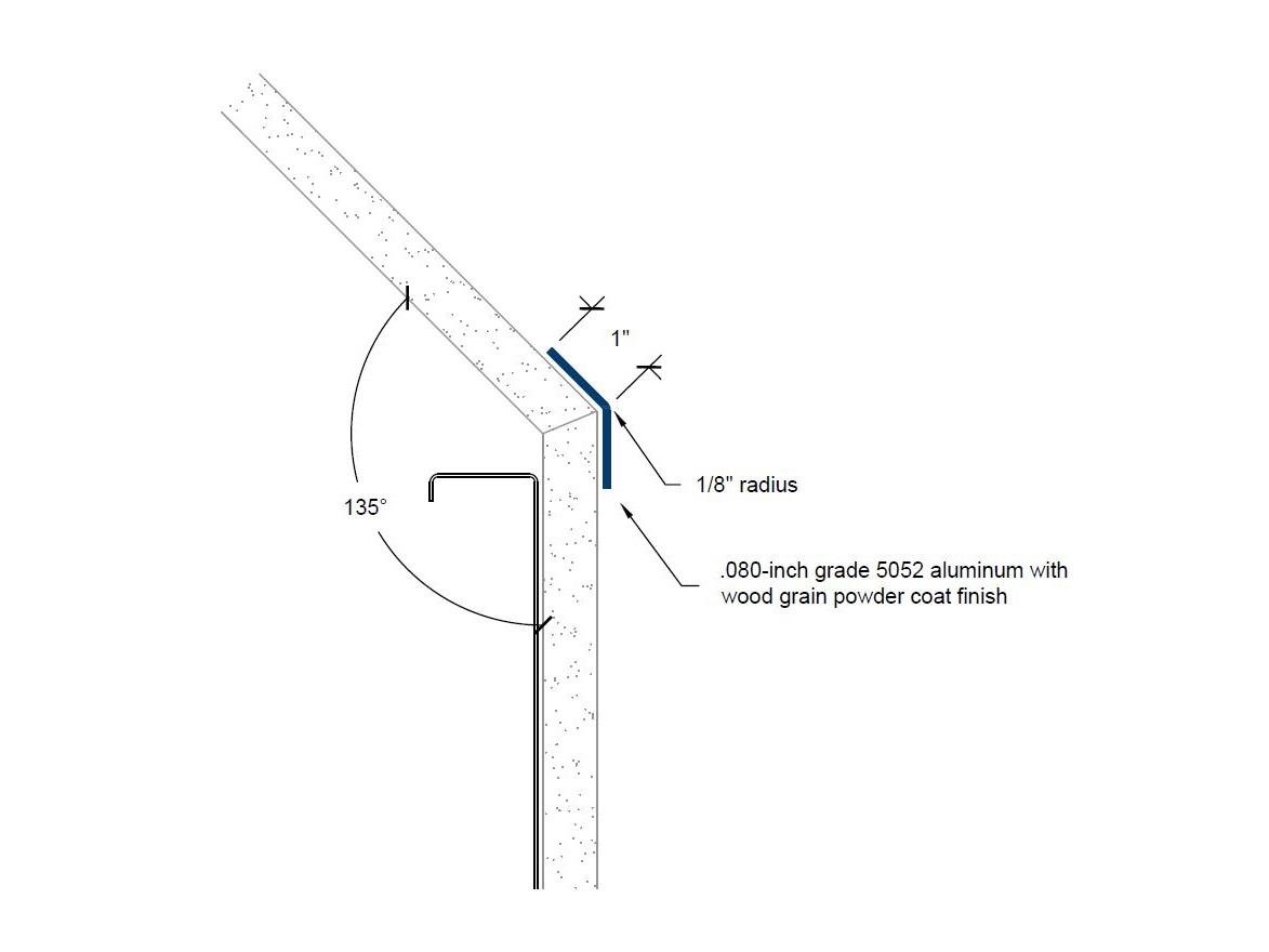 CGD-403 | 1-inch wing; 135-deg; 1/8-inch radius-Specifications