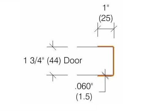 DE-175 Rigid PVC Door Edge Guard (1 3/4-inch Door)-Specifications