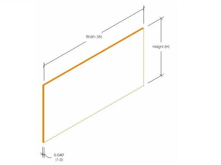 KPV-40 Rigid PVC Kick Plate (.040-inch)-Specifications