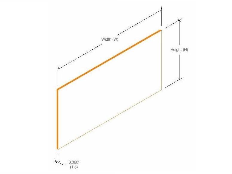 KPV-60 Rigid PVC Kick Plate (.060-inch)-Specifications