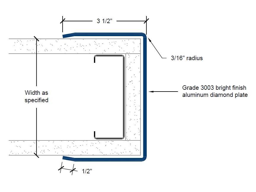 CGAD-50-EW | 3 1/2-inch wings; 3/16-inch radius-Specifications