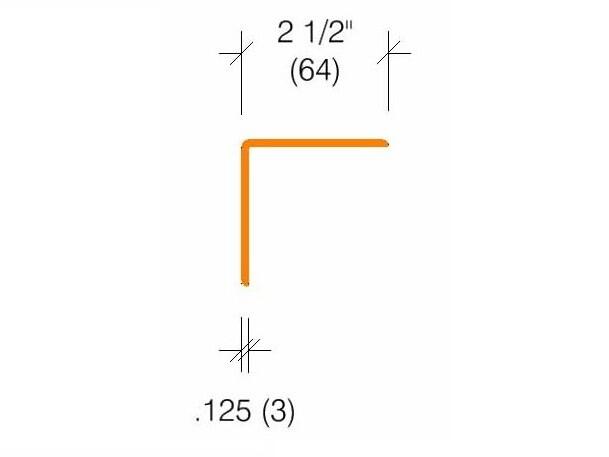 CG-18 | 2 1/2-inch wing; 90-deg; 1/8-inch radius-Specifications