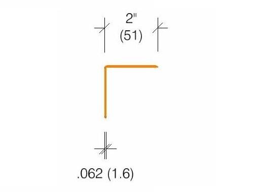 CG-24 | 2-inch wing; 90-deg; 1/8-inch radius-Specifications