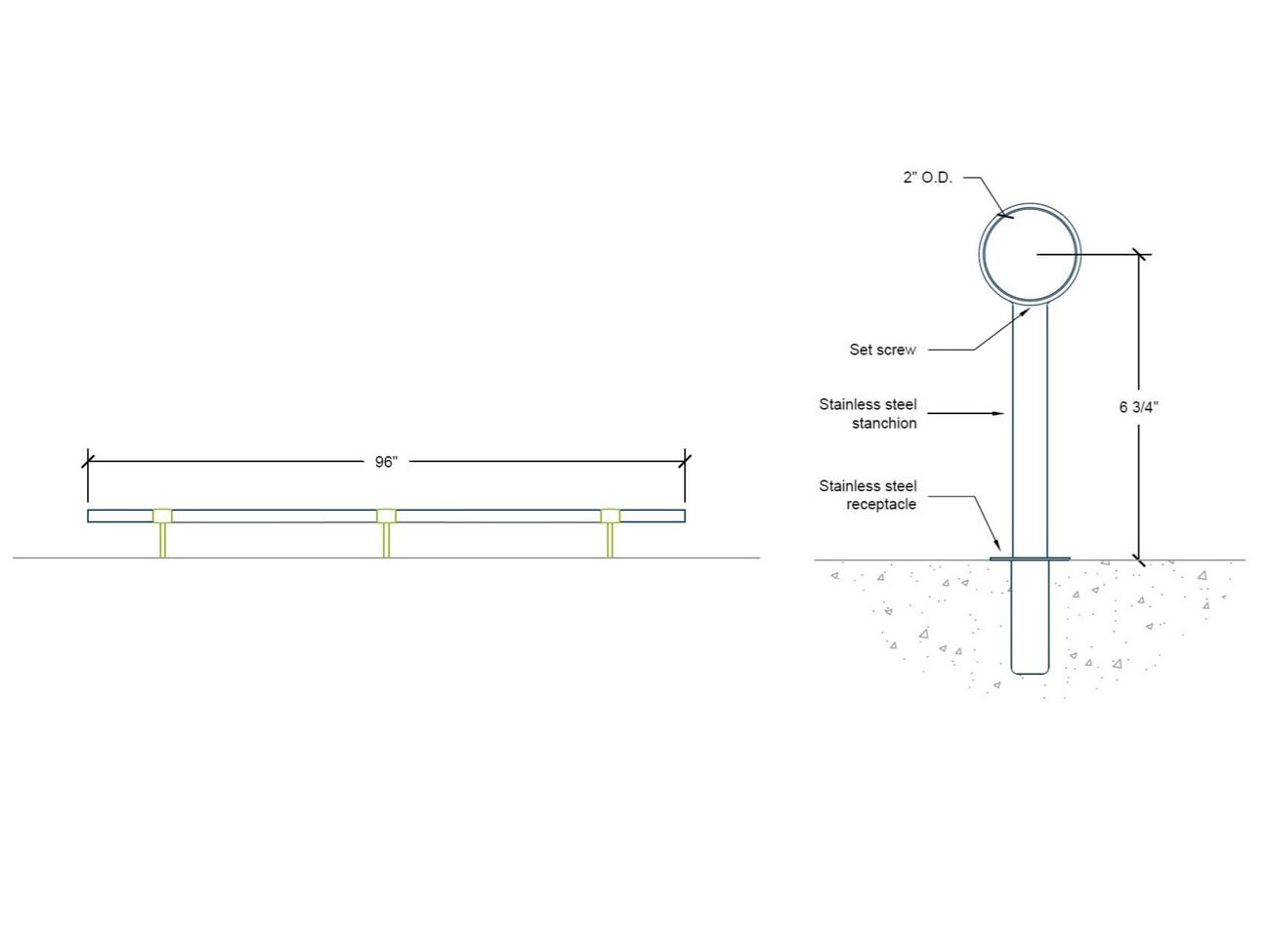 HSFR96-KIT | 96-inch Length-Specifications